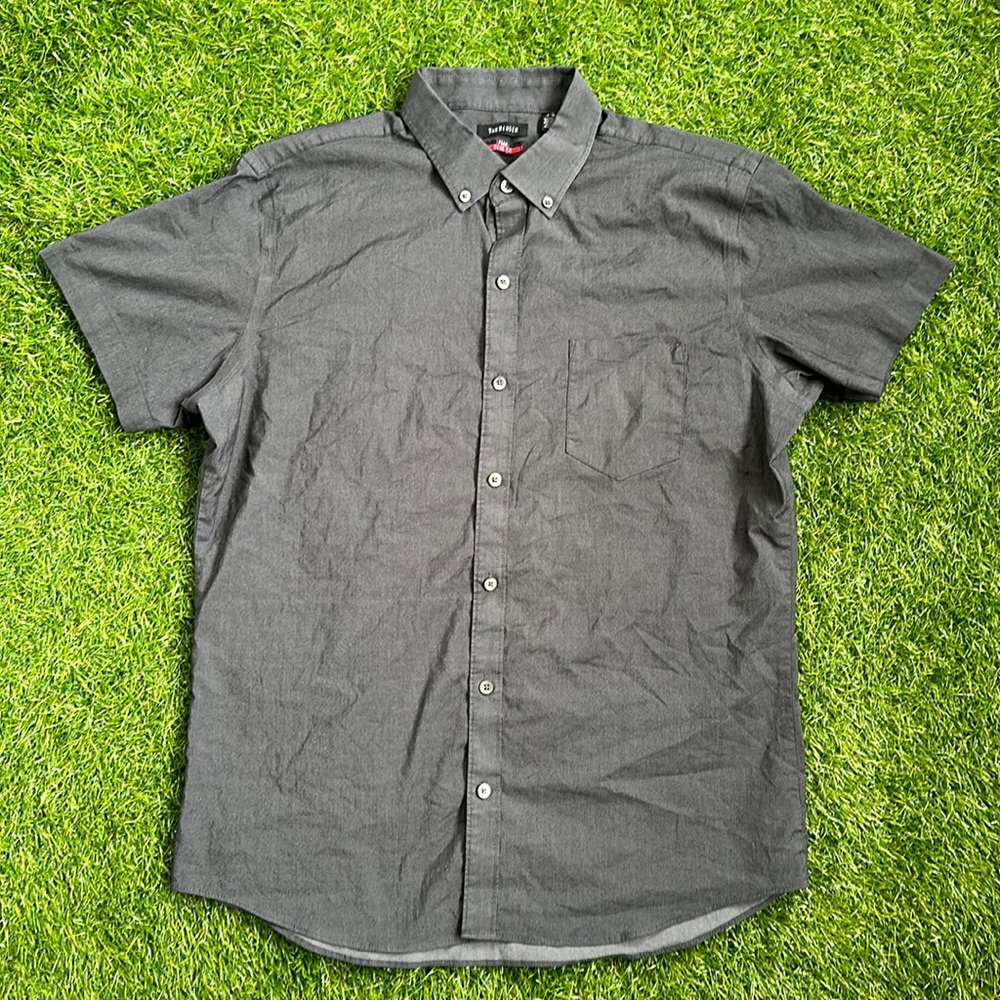 Van Heusen Fitted Slim-fit Short Sleeve Button-down Shirt